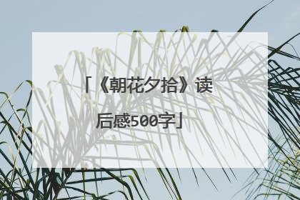 《朝花夕拾》读后感500字