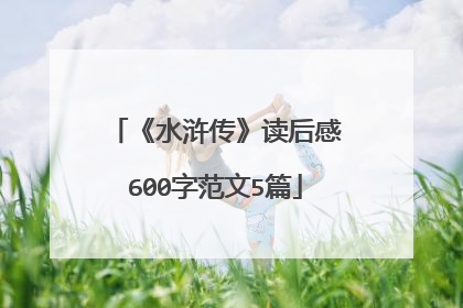 《水浒传》读后感600字范文5篇