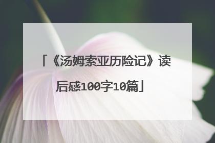 《汤姆索亚历险记》读后感100字10篇