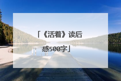《活着》读后感500字