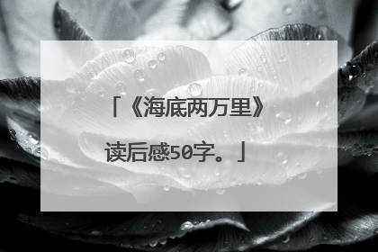 《海底两万里》读后感50字。