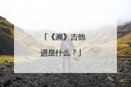 《溯》吉他谱是什么？