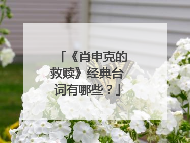 《肖申克的救赎》经典台词有哪些？