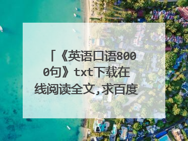 《英语口语8000句》txt下载在线阅读全文,求百度网盘云资源