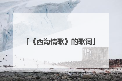《西海情歌》的歌词