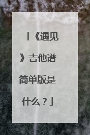 《遇见》吉他谱简单版是什么？