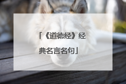 《道德经》经典名言名句