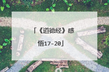 《道德经》感悟17-20