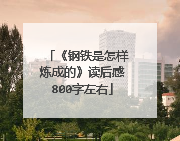 《钢铁是怎样炼成的》读后感800字左右