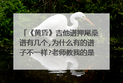 《黄昏》吉他谱押尾桑谱有几个,为什么有的谱子不一样?老师教我的是从二弦7.8品弹，而百度上面都是一