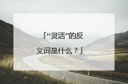 “灵活”的反义词是什么?