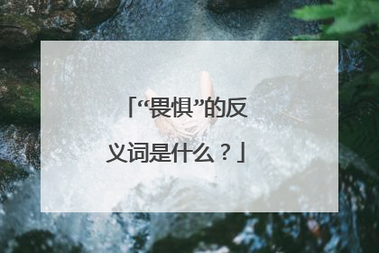 “畏惧”的反义词是什么？