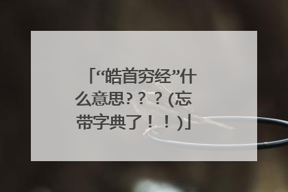 “皓首穷经”什么意思?？？(忘带字典了！！)