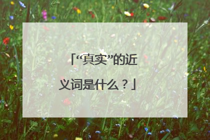 “真实”的近义词是什么？