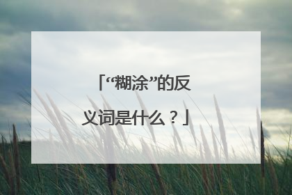 “糊涂”的反义词是什么？