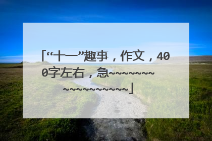 “十一”趣事,作文,400字左右,急~~~~~~~~~~~~~~~~~