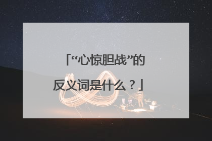 “心惊胆战”的反义词是什么?