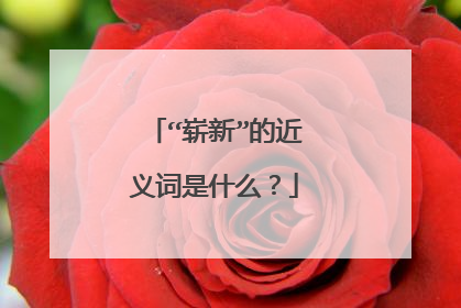 “崭新”的近义词是什么？