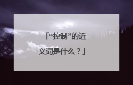 “控制”的近义词是什么？