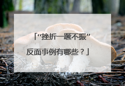 “挫折一蹶不振”反面事例有哪些？