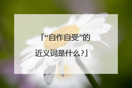 “自作自受”的近义词是什么?