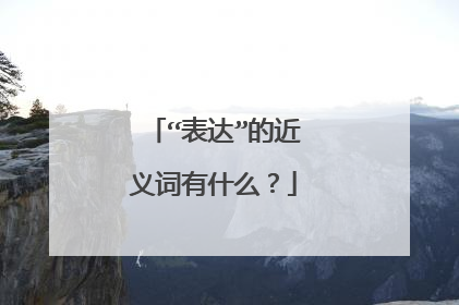 “表达”的近义词有什么?