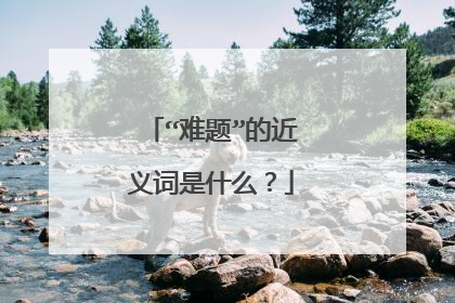 “难题”的近义词是什么？