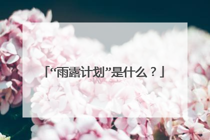 “雨露计划”是什么?