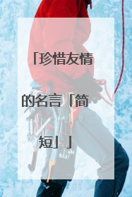 珍惜友情的名言「简短」
