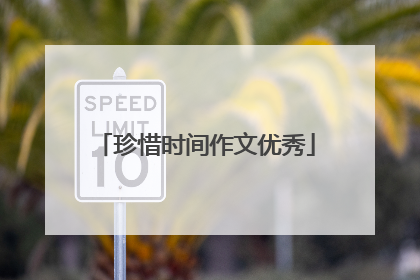 珍惜时间作文优秀