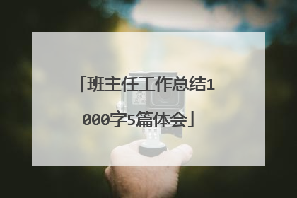 班主任工作总结1000字5篇体会