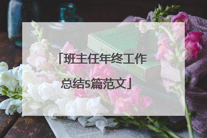 班主任年终工作总结5篇范文