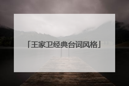 王家卫经典台词风格