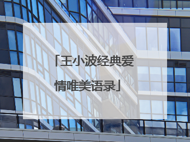 王小波经典爱情唯美语录