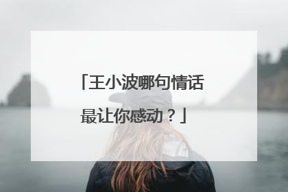 王小波哪句情话最让你感动？