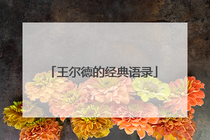王尔德的经典语录