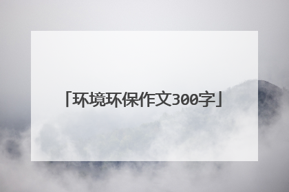 环境环保作文300字