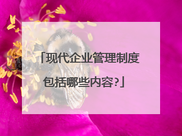 现代企业管理制度包括哪些内容?