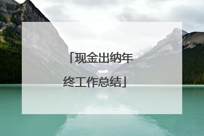 现金出纳年终工作总结