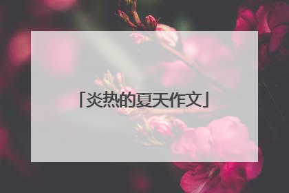 炎热的夏天作文