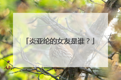 炎亚纶的女友是谁？