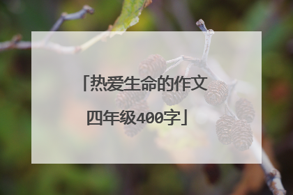 热爱生命的作文四年级400字