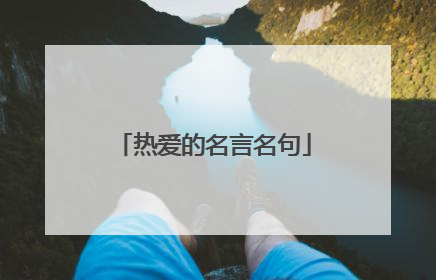 热爱的名言名句