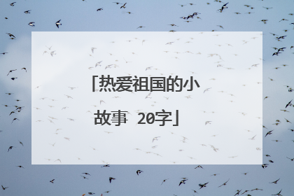 热爱祖国的小故事 20字