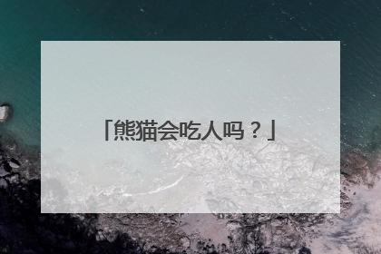 熊猫会吃人吗？