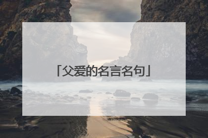 父爱的名言名句