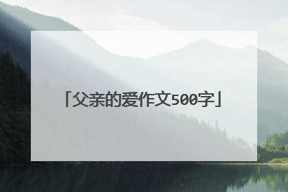 父亲的爱作文500字