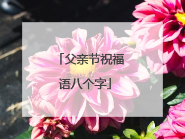 父亲节祝福语八个字