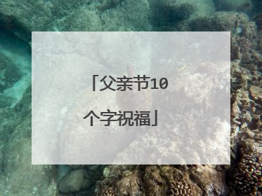 父亲节10个字祝福