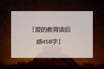 爱的教育读后感450字